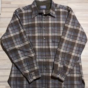 Vintage Pendleton WoolPlaid Button Front Shirt XL